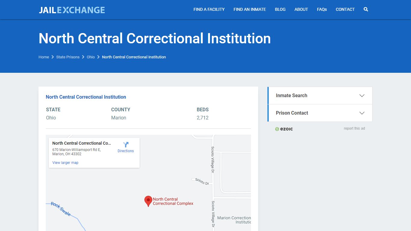 North Central Correctional Institution Prisoner Search ...