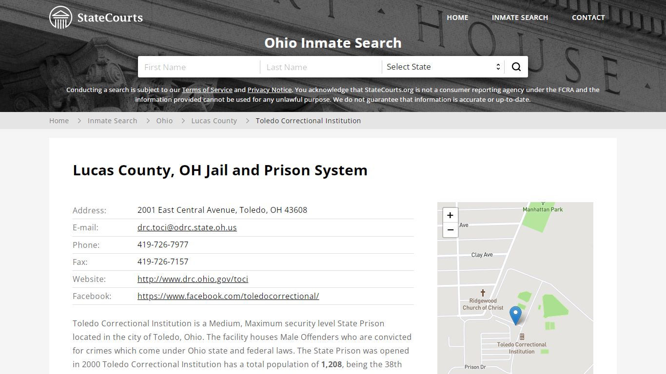 Toledo Correctional Institution Inmate Records Search ...
